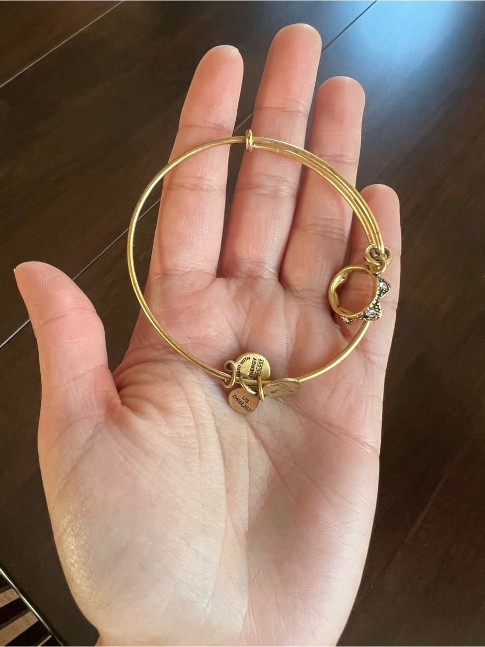 Alex and Ani Bangle Bracelet w/Crown Charm